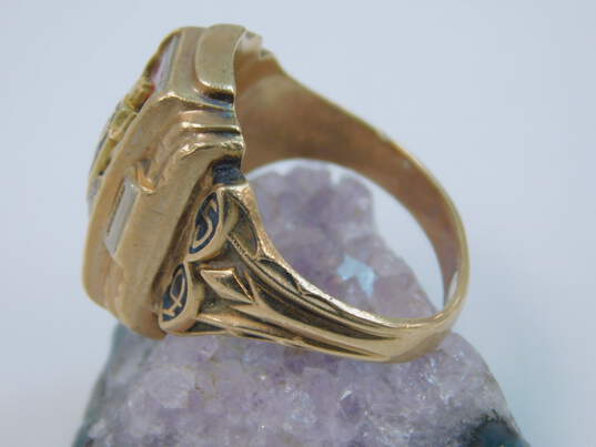 Vintage 9K Yellow Gold 1954 High School Class Ring 11.4g image number 4