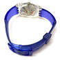Designer Swatch Swiss Blue Adjustable Strap Round Dial Analog Wristwatch image number 3
