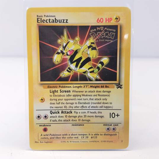 Vintage 1999 Pokémon (The First Movie) Electabuzz #2 Movie Promo Trading Card image number 1