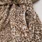 Womens Brown Beige Leopard Print Long Sleeve Belted One Pieces Robe Size L image number 4