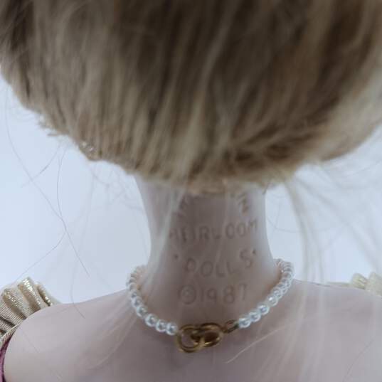 Franklin Mint Heirloom Cinderella Porcelain Doll w/ Stand image number 5