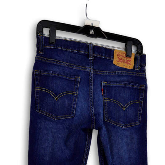 Womens Blue 510 Denim Dark Wash Pockets Straight Leg Jeans Size 16 image number 4
