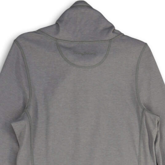 NWT Womens Gray 3/4 Sleeve Cowl Neck Pullover Sweatshirt Size Medium image number 4