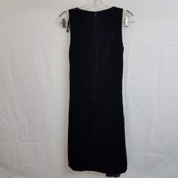 Kenneth Cole New York black velvet sleeveless asymmetrical wrap front dress 2 alternative image