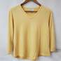 Christopher & Banks Cotton Blend Yellow Pullover Sweater Women's M image number 1