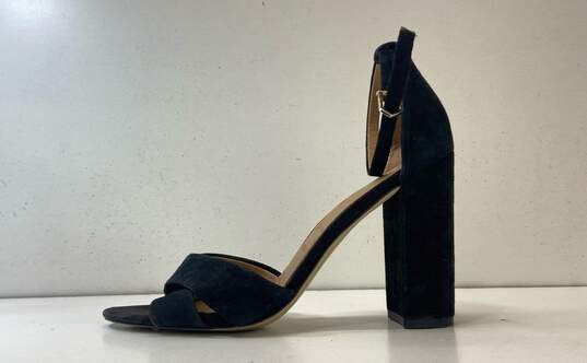 Sam Edelman Suede Strappy Platform Sandals Black 11 image number 2