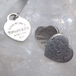 Tiffany & Co. Sterling Silver Heart Charm & Stud Earrings