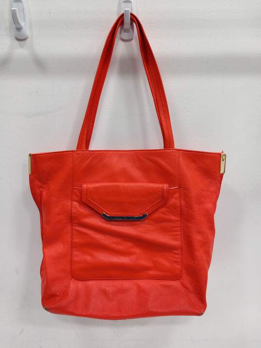 Sack Fifth Avenue Red Shoulder Tote Handbag image number 1