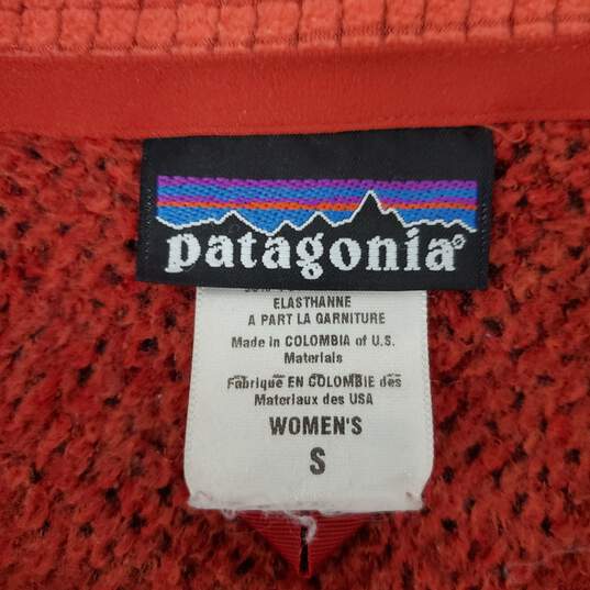 VTG Patagonia WM's Fleece Regulator Polartec Orange Jacket Size S image number 3