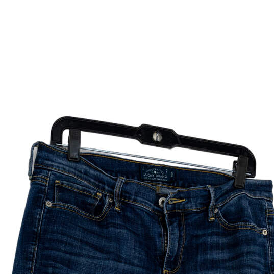 Womens Blue Stretch Pockets Medium Wash Denim Skinny Leg Jeans Size 8/29 image number 3