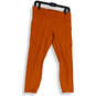 NWT Womens Orange Pockets Stretch Activewear Compression Leggings Size L image number 2