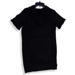Calvin Klein Womens Black Drawstring Short Sleeve Hooded T-Shirt Dress Size M alternative image