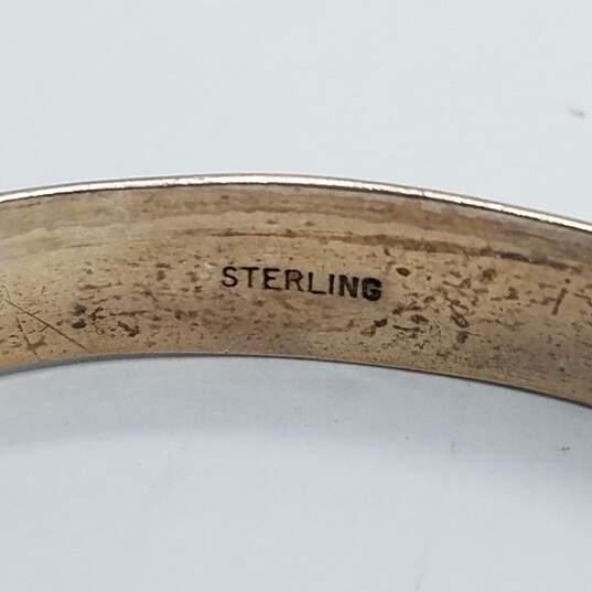 Unsigned Sterling Silver Southwest Stamped Cuff 5" Bracelet 21.7g image number 4