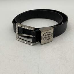 Womens 99428-09VW Black Cowhide Leather Adjustable Waist Belt Size Small alternative image