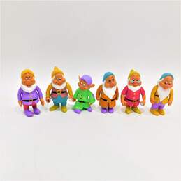 Vintage Disney 6 Of the 7 Dwarfs Rubber Plasti