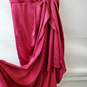 Lulus One-Shoulder Asymmetrical Burgundy Midi Dress Women's Size S image number 3