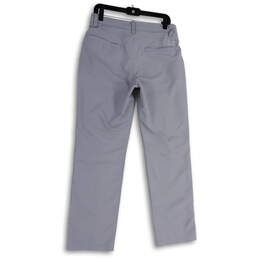 Womens Gray Flat Front Slash Pockets Straight Leg Dress Pants Size 32/30 alternative image