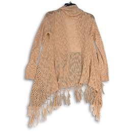 Alice Blue Womens Pink Knitted Fringe Open Front Cardigan Sweater Size M alternative image