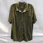 Smartwool Merino Wool Blend Green Short Sleeve Button Up Shirt Men's Size XL image number 1