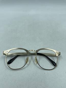 Vintage Browline Brushed Gold Eyeglasses
