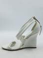 Authentic Burberry White Wedge Sandal W 9.5 image number 2