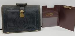 Tooled Leather Briefcase & Clipboard Bundle alternative image