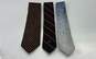 YSL DIOR Designer Vintage 80s Assorted Bundle Set of 3 Neckties Ties image number 1