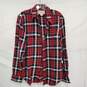 Filson MN's 100% Cotton Red & Black Plaid Long Sleeve Shirt Size SM image number 1