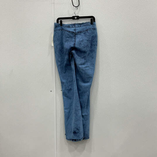 NWT Womens Blue Denim Medium Wash Ruched Side Zip Jegging Jeans Size 30 image number 2