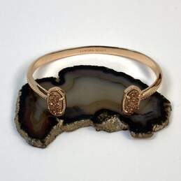 Designer Kendra Scott Gold-Tone Blush Pink Stone Open Cuff Bracelet