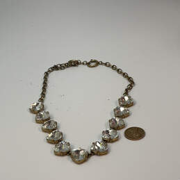 Designer Stella & Dot Gold-Tone Chain Crystal Stone Statement Necklace alternative image