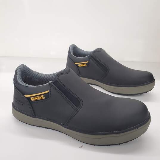 DeWalt SFC Plasma Slip On ST Black Leather Slip Resistant Work Shoes Men's Size 10 image number 3