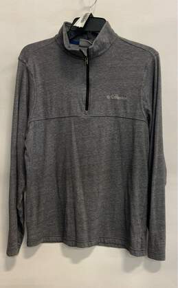 Columbia Sportswear Mens Gray Heather 1/4 Zip Henley Sweatshirt Size Small