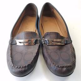 Coach Olympia Brown/Monogram Women's Flat Loafers Size 8.5 alternative image