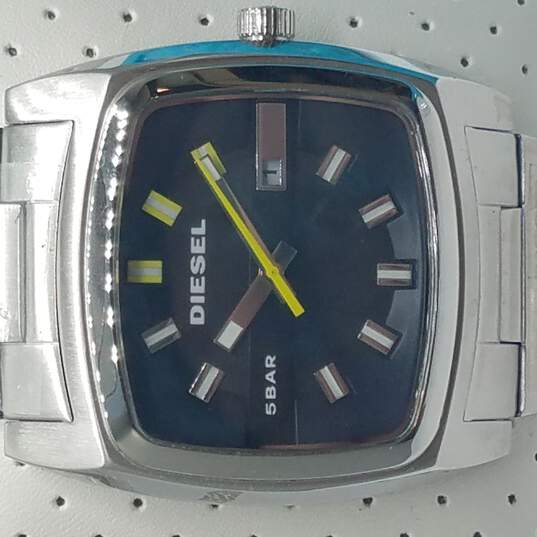 Diesel NIB DZ1556 Black Dial Silver Tone Watch image number 2