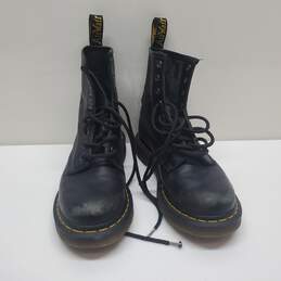 Dr. Martens 11821 Combat Black Leather Boots Sz 5 alternative image