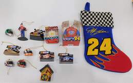 Mix Lot Of NASCAR Christmas Ornaments and More