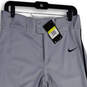 NWT Mens Gray Striped Straight Leg Baseball Ankle Pants Size Small image number 3