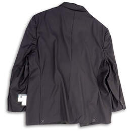 NWT Mens Black Pinstripe Notch Lapel Single Breasted Blazer Size 60R/56W alternative image