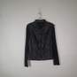 Womens Classic Leather Long Sleeve Full-Zip Motorcycle Jacket Size XL image number 1