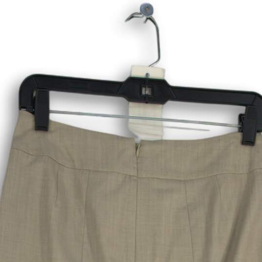 Banana Republic Womens Light Gray Back Zip Straight & Pencil Skirt Size 2 image number 4