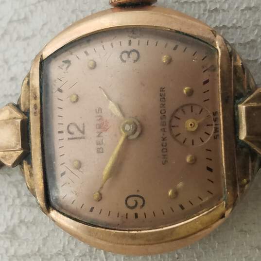 For Parts Or Repair Vintage Benrus 604561 Rose Gold Tone Bracelet Watch NOT RUNNING image number 1