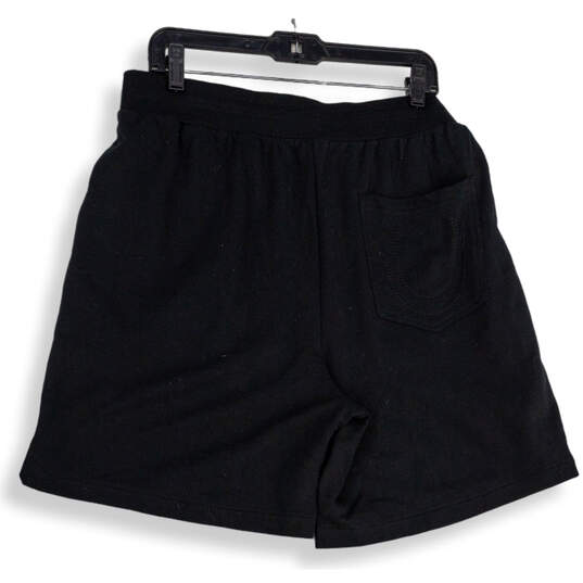 NWT Mens Black Adjustable Waist Slash Pocket Pull-On Sweat Short Size L image number 2
