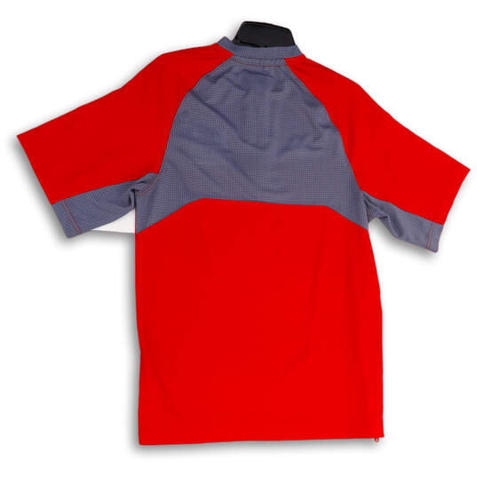 Unisex Red HC Devils Crew Neck Short Sleeve 1/4 Zip T-Shirt Size XS image number 2