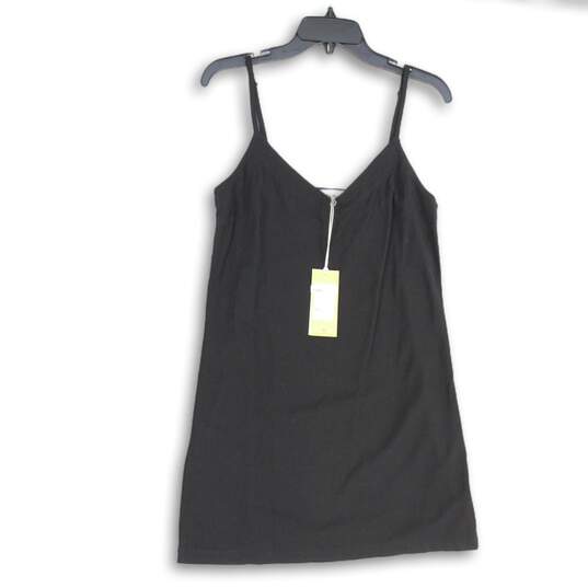NWT Rhythm Classic Womens Black Adjustable Strap Short Tank Dress Size Small image number 1