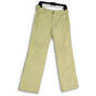 Womens Ivory Flat Front Pockets Straight Leg Casual Chino Pants Size 8 image number 1