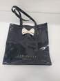 Ted Baker Black With Black/Pink Bow Icon Tote Bag 14" Tall x 14.5" Used image number 1