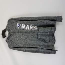NFL Team Apparel Rams Active Zip Up  Grey XL