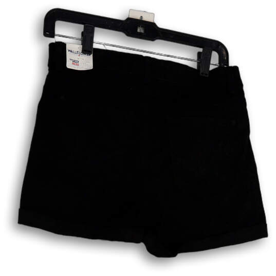 NWT Womens Black Denim Dark Wash Regular Fit Stretch Mom Shorts Size 11 image number 2