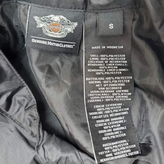 Harley Davidson Motorcycles Black Polyester Jacket with Liner SM image number 5